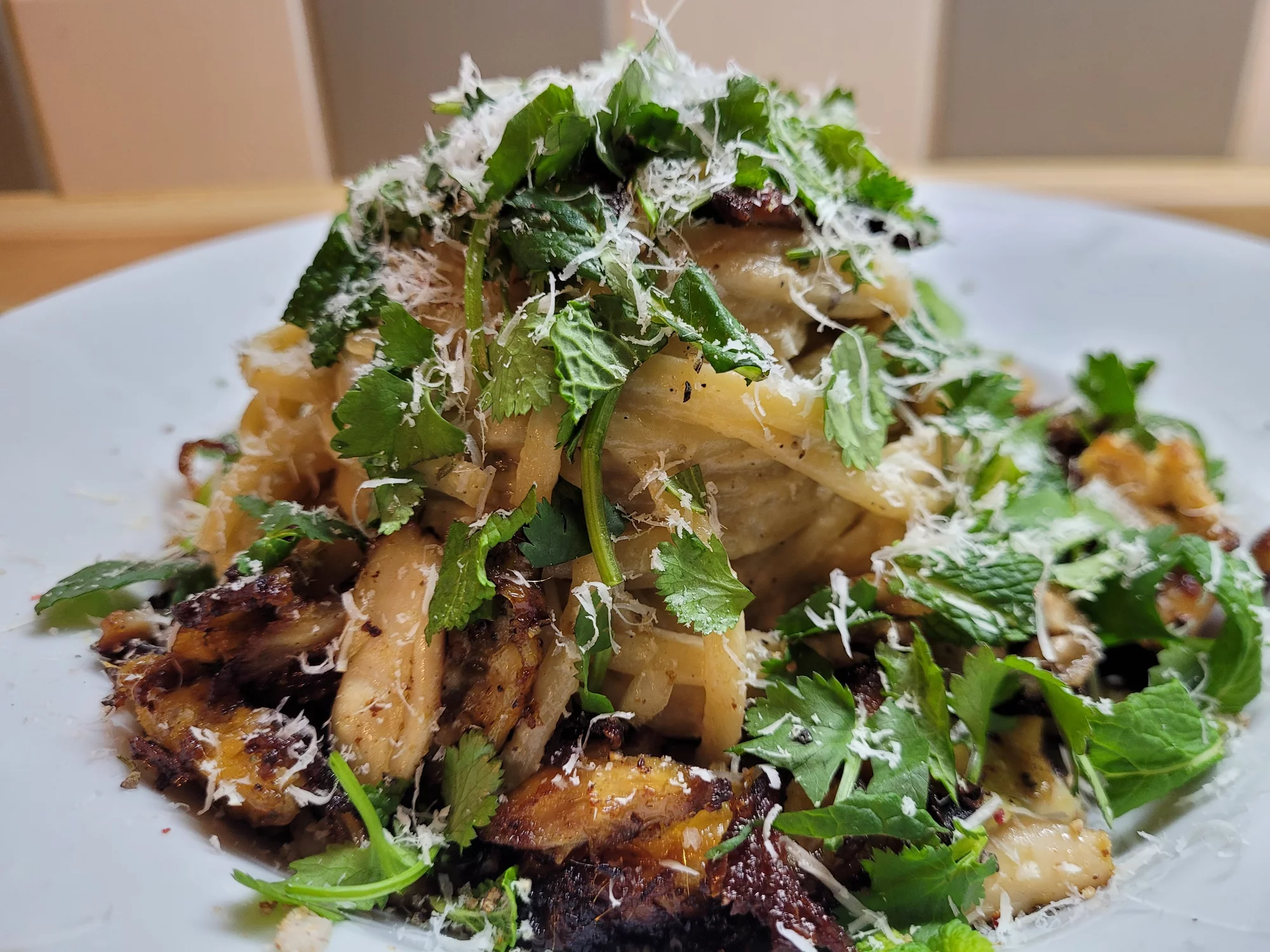 Pasta mit Baba Ganoush und Hähnchen | Grillforum und BBQ - www ...