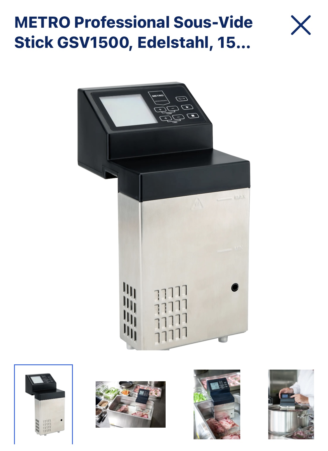 Metro Professional Sous Vide Stick GSV1500 | Grillforum und BBQ - www ...